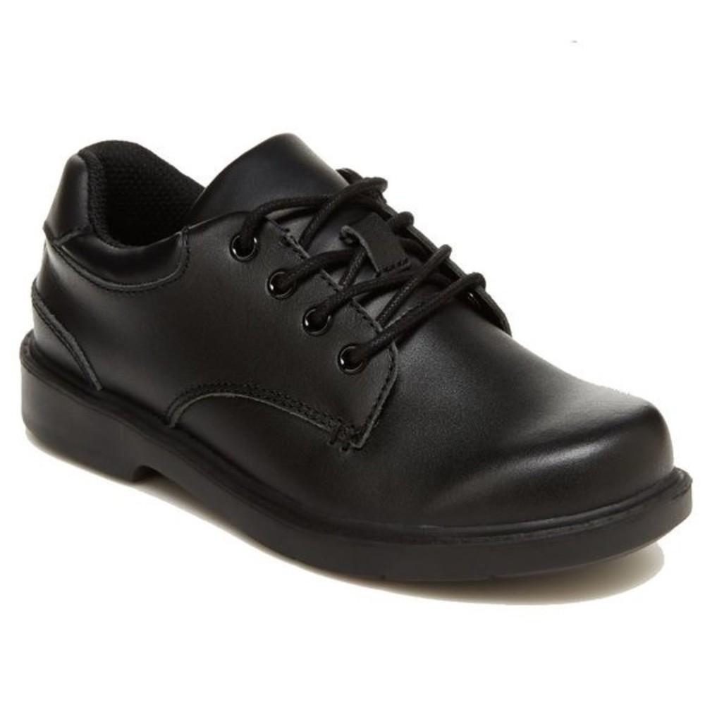 NEW Stride Rite Boys Kids Size 11.5 Murphy Black Leather Lace Up Loafers Shoes